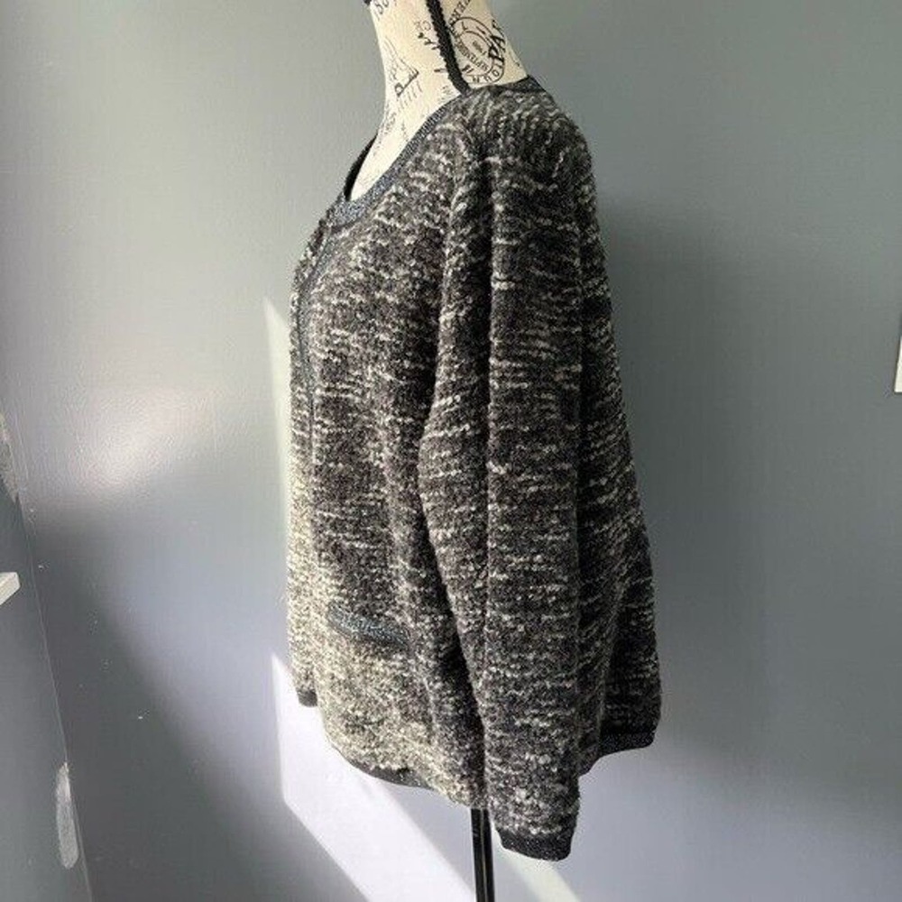 Ana white gray and black sparkly knit cardigan with pockets - Picture 6 of 10